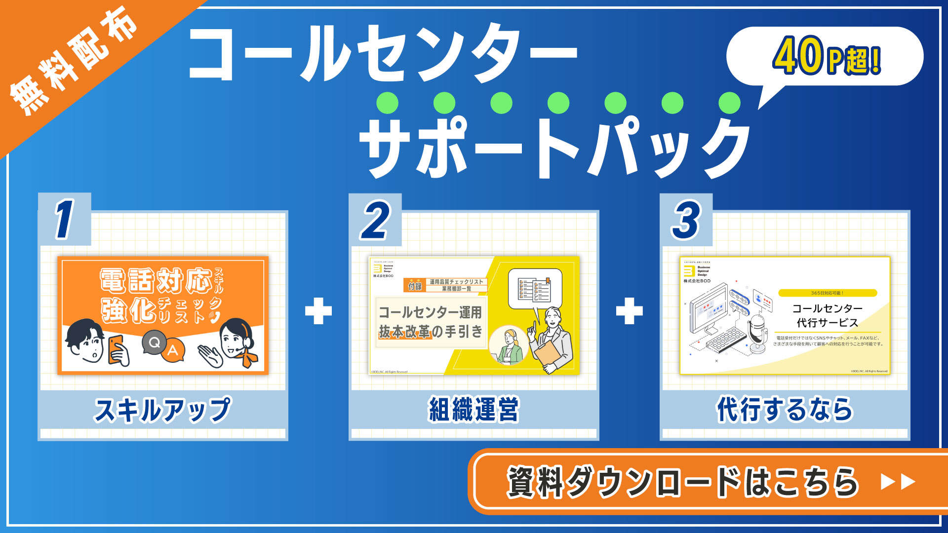 コールセンターサポートパックの資料